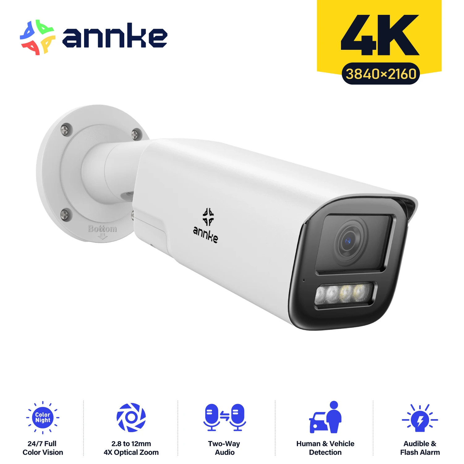 Hikvision 4MP Smart Hybrid Light Bullet Camera