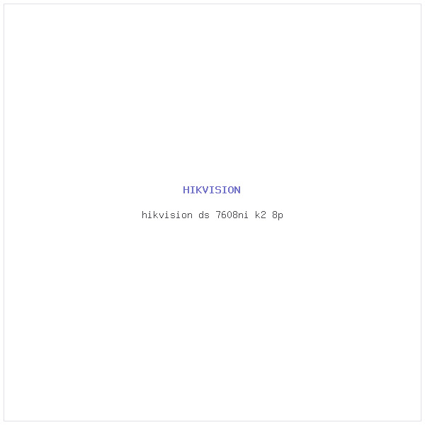 Hikvision 8-Channel 4K NVR with 8 PoE (K-Series)