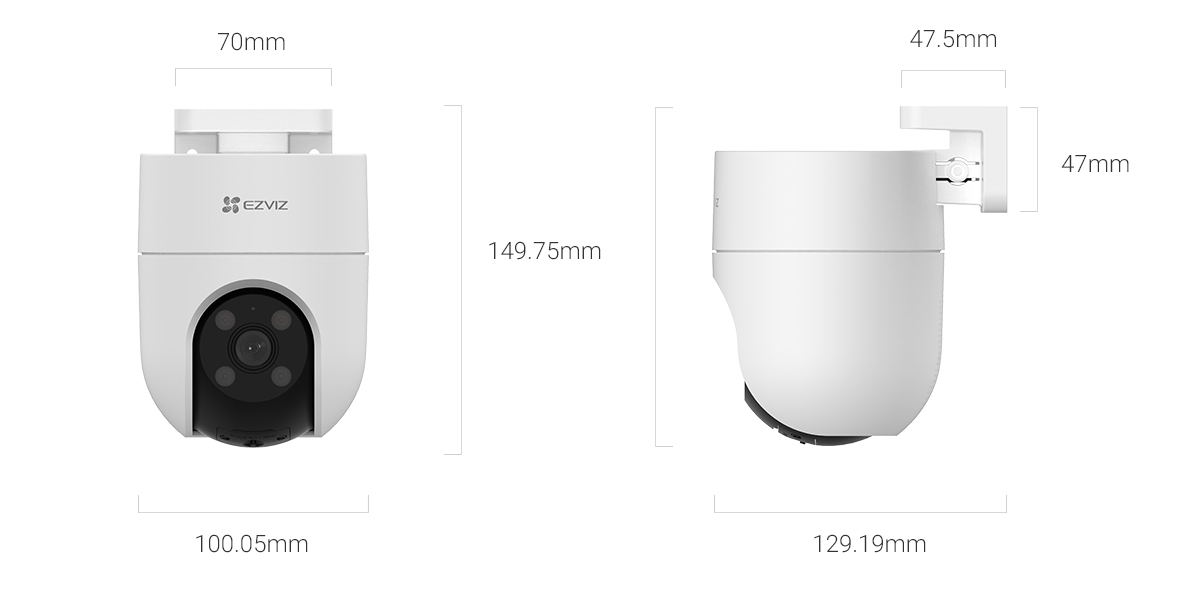 EZVIZ H8c Outdoor Pan & Tilt WiFi Camera 2K